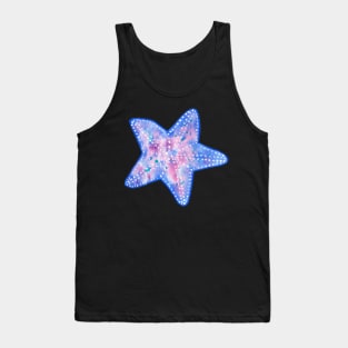 Pink and Blue Watercolor Starfish Tank Top